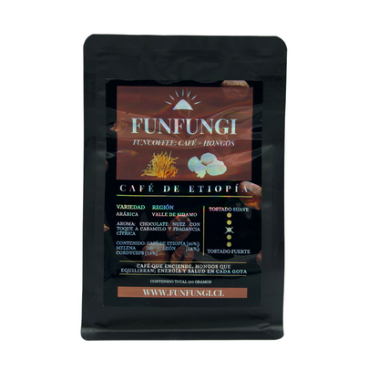 FunCoffee: Café de Grano Molido + Melena de León + Cordyceps