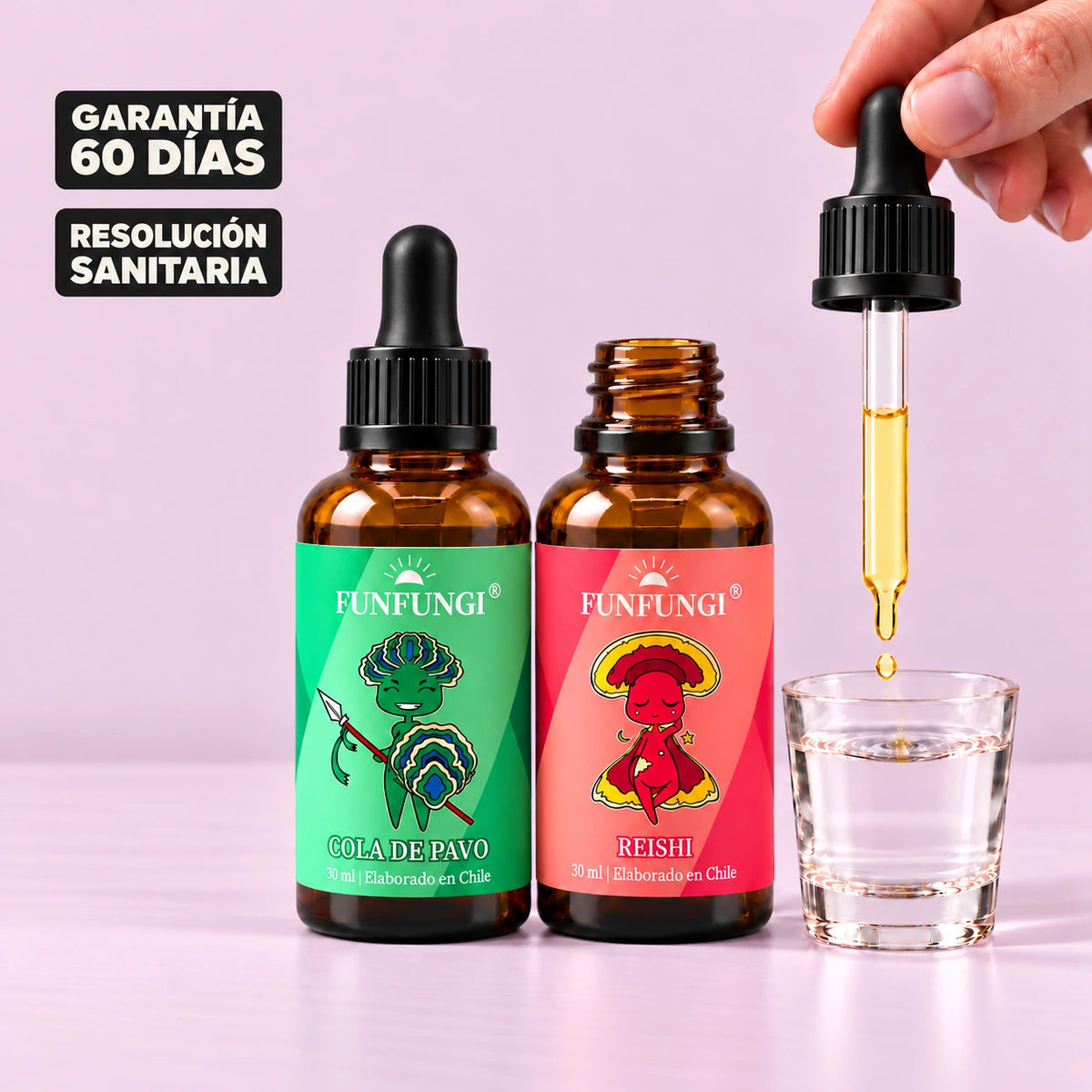 Cola de Pavo + Reishi - 2 x 30 ml