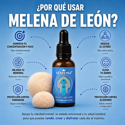 Melena de León y Cordyceps: Vitalidad y Claridad Mental - Extracto 30ml c/u